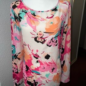 Nine West Multicolor Floral Blouse